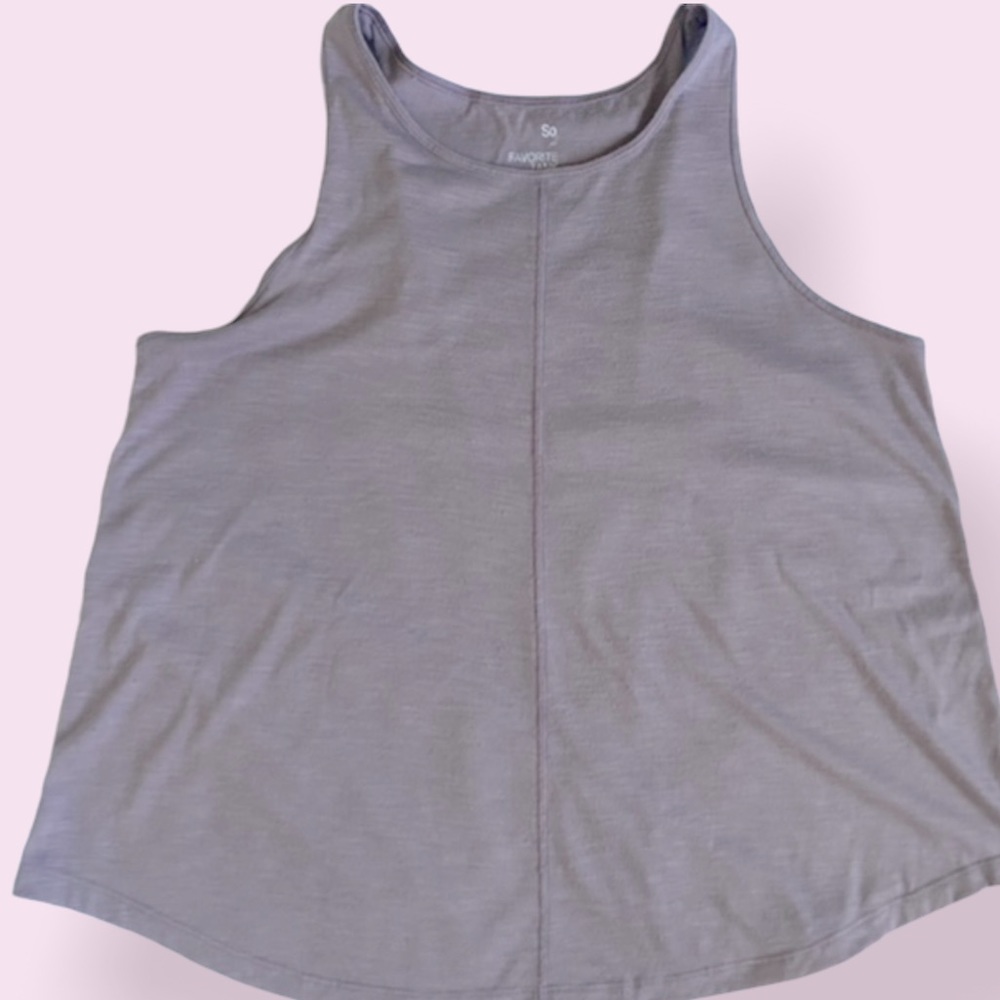 Dusty rose cotton tank top